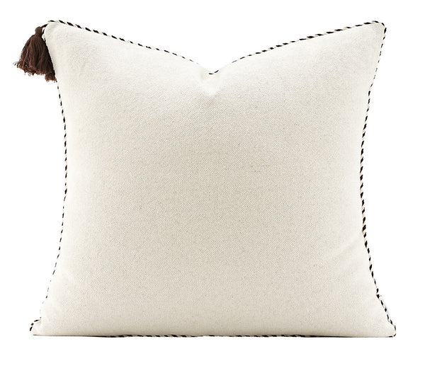 Modern Sofa Pillows, Modern Square Pillows, Simple White Decorative Pillows for Couch,Contemporary Throw Pillows for Living Room-HomePaintingDecor