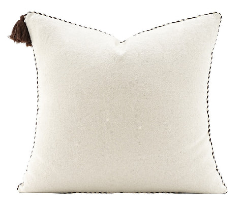 Modern Sofa Pillows, Modern Square Pillows, Simple White Decorative Pillows for Couch,Contemporary Throw Pillows for Living Room-HomePaintingDecor