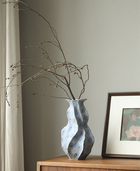 Centerpiece Ceramic Bouquet Vases, Elegant Handmade Modern Flower Vase, Porcelain Vases for Modern Home Decor, Contemporary Vases on Dining Table-HomePaintingDecor