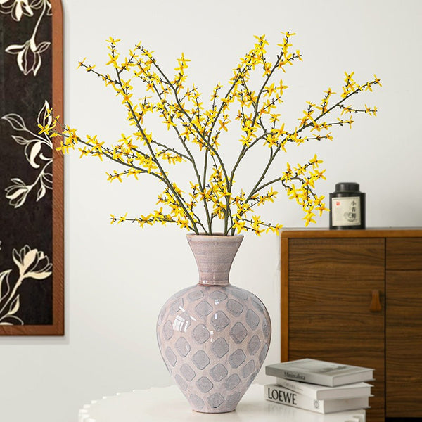 Unique Porcelain Flower Vases, Flower Vases on Table, Contemporary Vases for Modern Home Decor, Ceramic Bouquet Vases, Dining Table Centerpiece-HomePaintingDecor