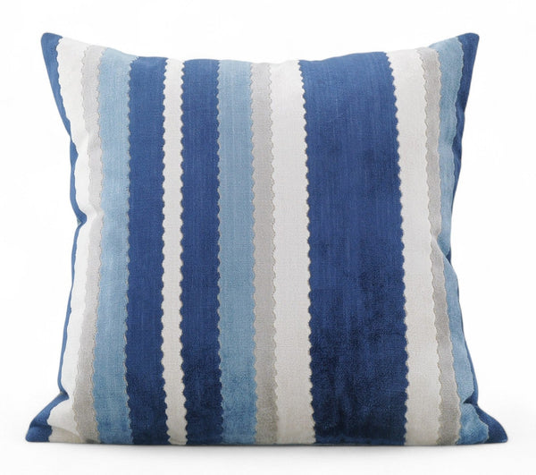 Contemporary Square Modern Throw Pillows for Couch, Large Abstract Blue Decorative Throw Pillows, Simple Throw Pillow for Interior Design, Modern Sofa Pillows-HomePaintingDecor