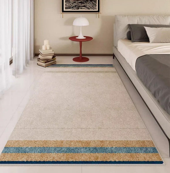 Modern Rugs under Dining Room Table, Abstract Area Rugs for Living Room, Modern Carpets for Kitchen, Geometric Contemporary Modern Rugs Next to Bed-HomePaintingDecor