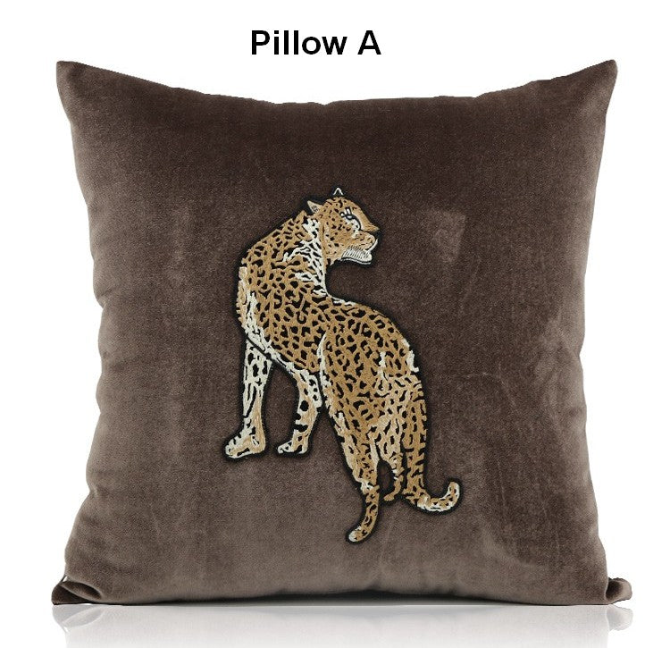 Modern Sofa Pillows, Contemporary Throw Pillows, Cheetah Decorative Throw Pillows, Decorative Pillows for Living Room-HomePaintingDecor