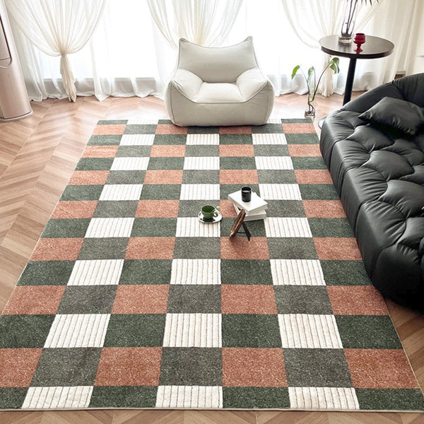 Mid Century Geometric Carpets, Modern Rugs under Dining Room Table, Abstract Modern Rugs for Living Room, Contemporary Modern Rugs Next to Bed-HomePaintingDecor