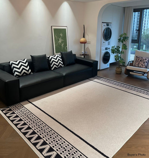 Large Geometric Contemporary Rugs, Mid Century Modern Rugs for Living Room, Abstract Contemporary Modern Rugs for Dining Room-HomePaintingDecor