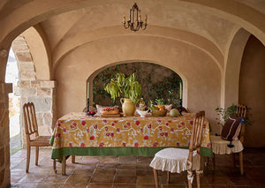 Farmhouse Table Cloth, Dining Room Flower Table Cloths, Large Square Tablecloth for Round Table, Extra Large Rectangular Table Covers for Kitchen-HomePaintingDecor