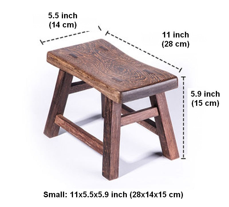Wenge Wood Stool, Children's Wooden Stool, Shoe-changing Stool, Solid Wood low Stool, Sofa Stool, Dining Table Stool-HomePaintingDecor