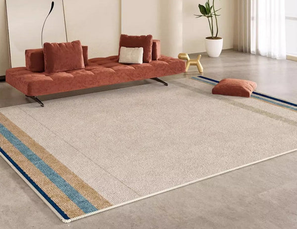 Modern Rugs under Dining Room Table, Abstract Area Rugs for Living Room, Modern Carpets for Kitchen, Geometric Contemporary Modern Rugs Next to Bed-HomePaintingDecor