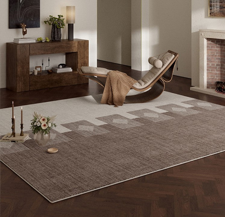 Abstract Modern Rugs for Living Room, Contemporary Modern Rugs Next to Bed, Modern Rugs under Dining Room Table, Mid Century Geometric Carpets-HomePaintingDecor