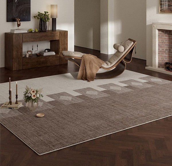 Abstract Modern Rugs for Living Room, Contemporary Modern Rugs Next to Bed, Modern Rugs under Dining Room Table, Mid Century Geometric Carpets-HomePaintingDecor