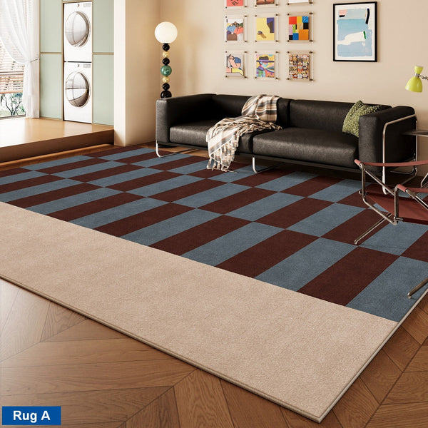 Modern Rugs under Coffee Table, Mid Century Contemporary Modern Rugs, Colorful Modern Rugs for Living Room, Dining Room Geometric Modern Rugs-HomePaintingDecor
