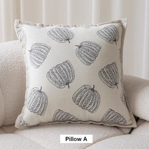 Decorative Throw Pillows for Couch, Embroider Flower Pillow Covers, Farmhouse Flower Decorative Pillows, Modern Sofa Pillows-HomePaintingDecor