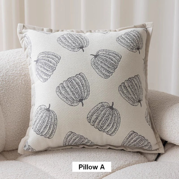 Decorative Throw Pillows for Couch, Embroider Flower Pillow Covers, Farmhouse Flower Decorative Pillows, Modern Sofa Pillows-HomePaintingDecor