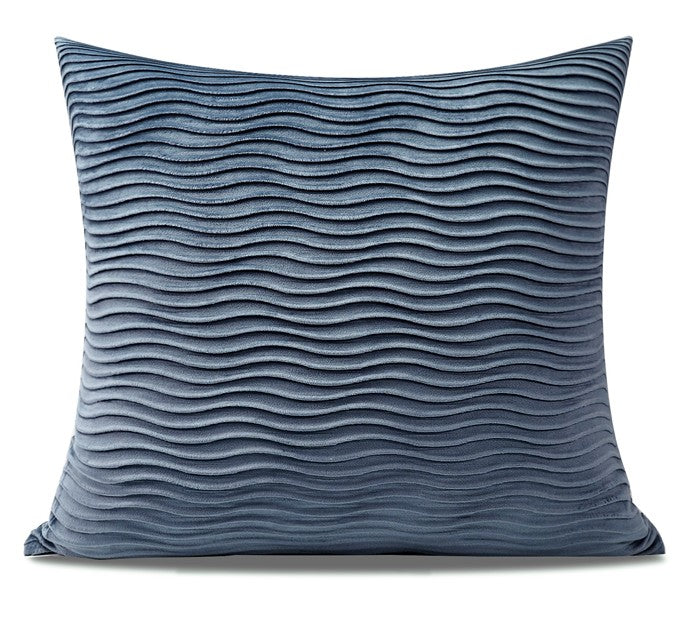 Abstract Blue Decorative Throw Pillows, Large Simple Throw Pillow for Interior Design, Geometric Contemporary Square Modern Throw Pillows for Couch-HomePaintingDecor