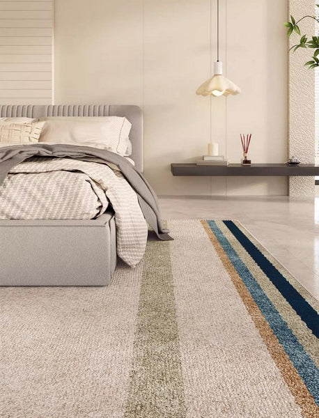 Modern Rugs under Dining Room Table, Abstract Area Rugs for Living Room, Modern Carpets for Kitchen, Geometric Contemporary Modern Rugs Next to Bed-HomePaintingDecor