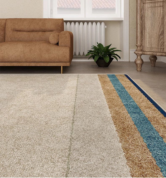 Modern Rugs under Dining Room Table, Abstract Area Rugs for Living Room, Modern Carpets for Kitchen, Geometric Contemporary Modern Rugs Next to Bed-HomePaintingDecor