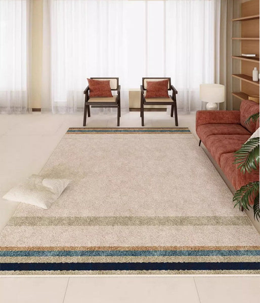 Modern Rugs under Dining Room Table, Abstract Area Rugs for Living Room, Modern Carpets for Kitchen, Geometric Contemporary Modern Rugs Next to Bed-HomePaintingDecor