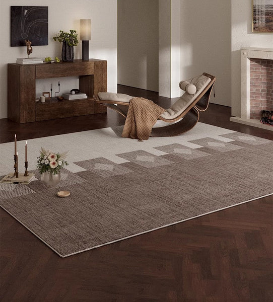 Abstract Modern Rugs for Living Room, Contemporary Modern Rugs Next to Bed, Modern Rugs under Dining Room Table, Mid Century Geometric Carpets-HomePaintingDecor
