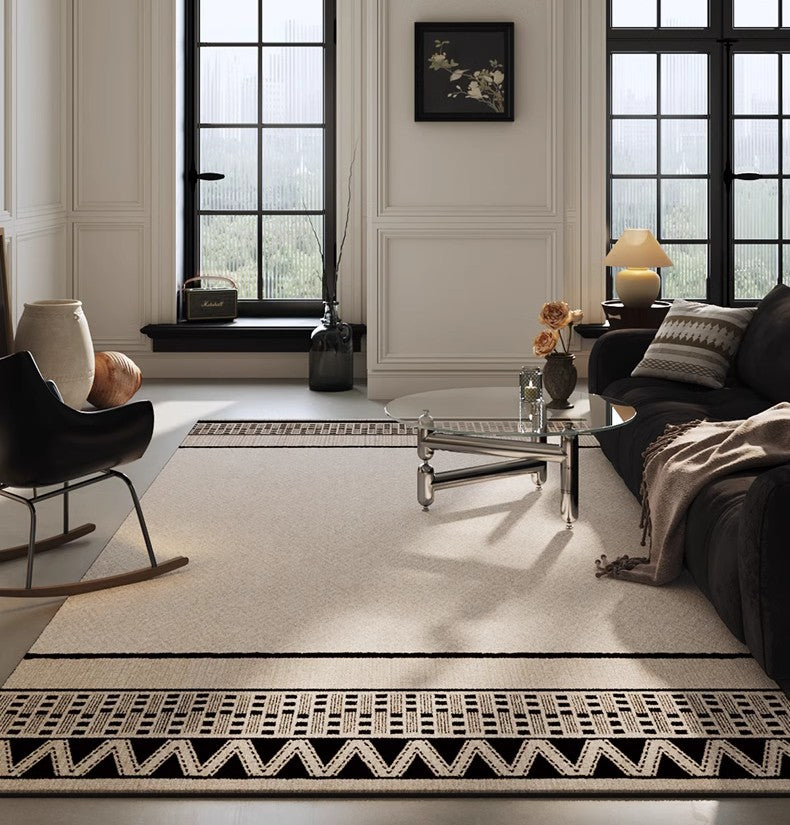 Large Geometric Contemporary Rugs, Mid Century Modern Rugs for Living Room, Abstract Contemporary Modern Rugs for Dining Room-HomePaintingDecor