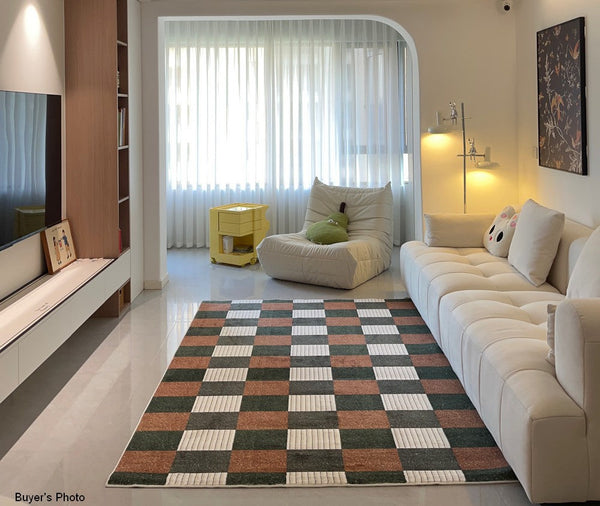 Mid Century Geometric Carpets, Modern Rugs under Dining Room Table, Abstract Modern Rugs for Living Room, Contemporary Modern Rugs Next to Bed-HomePaintingDecor