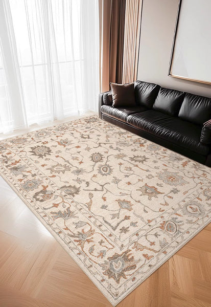 Flower Pattern Modern Rugs for Farmhouse, Bedroom Modern Rugs, Modern Rugs for Dining Room, Modern Rugs for Living Room-HomePaintingDecor