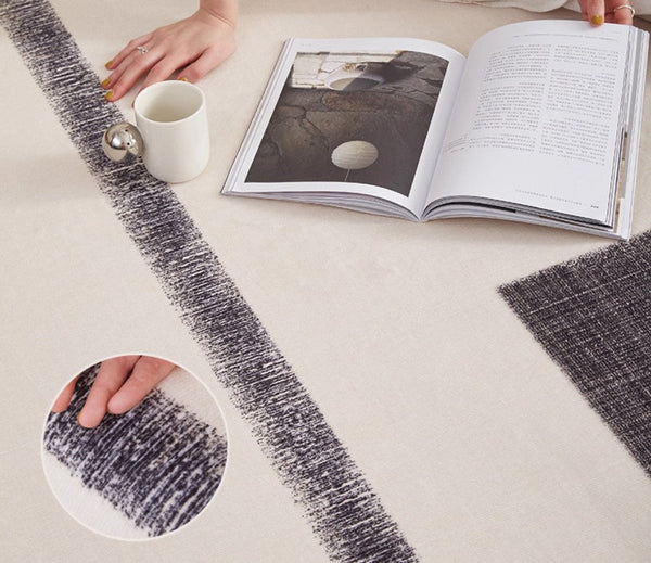 Abstract Area Rugs for Living Room, Geometric Contemporary Modern Rugs Next to Bed, Modern Carpets for Office, Modern Soft Rugs under Dining Room Table-HomePaintingDecor