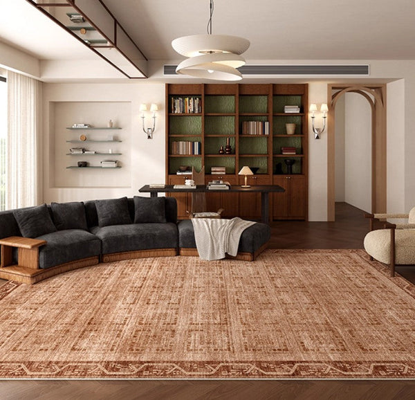 Large Abstract Rugs for Living Room, Mid Century Geometric Contemporary Modern Rugs Next to Bed, Large Modern Area Rugs