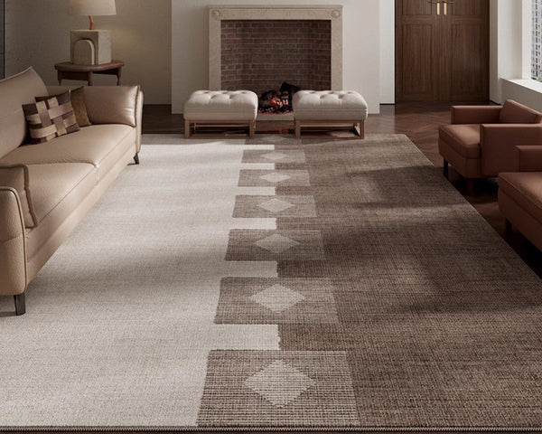 Modern Rugs under Dining Room Table, Mid Century Geometric Carpets, Abstract Modern Rugs for Living Room, Contemporary Modern Rugs Next to Bed-HomePaintingDecor