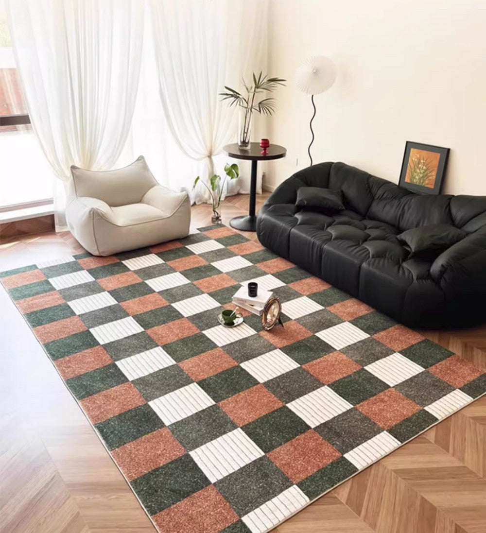 Mid Century Geometric Carpets, Modern Rugs under Dining Room Table, Abstract Modern Rugs for Living Room, Contemporary Modern Rugs Next to Bed-HomePaintingDecor