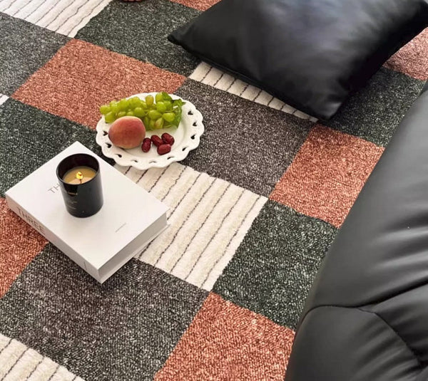 Mid Century Geometric Carpets, Modern Rugs under Dining Room Table, Abstract Modern Rugs for Living Room, Contemporary Modern Rugs Next to Bed-HomePaintingDecor
