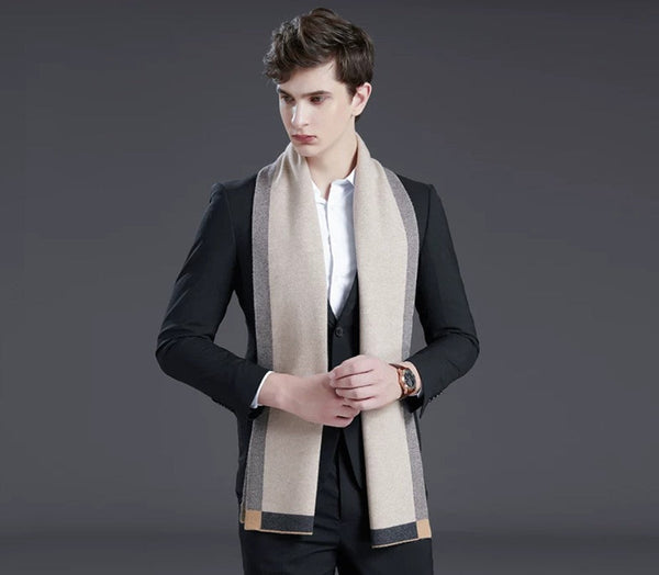Modern Wool Scarf for Men, Modern Casual Scarf Men, Men's Winter Scarf, Formal Men Scarf Styles, Men's Wool Scarf Winter, Business Wool Scarf for Gentleman