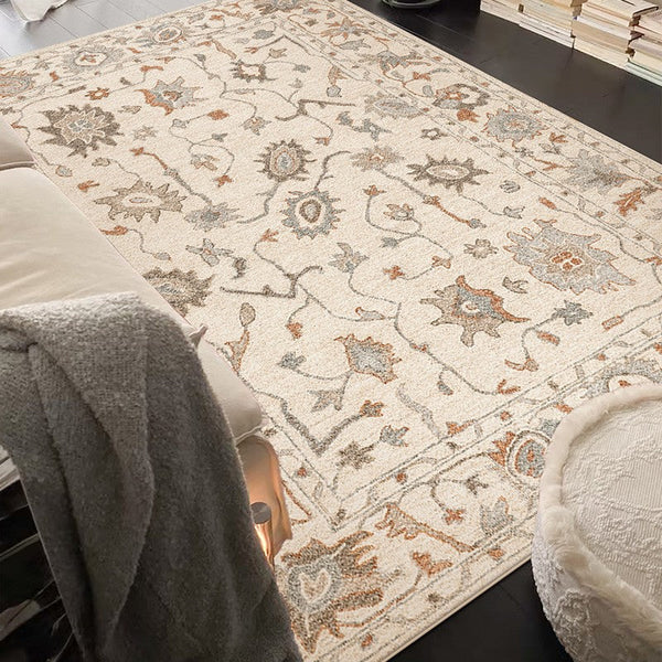 Flower Pattern Modern Rugs for Farmhouse, Bedroom Modern Rugs, Modern Rugs for Dining Room, Modern Rugs for Living Room-HomePaintingDecor