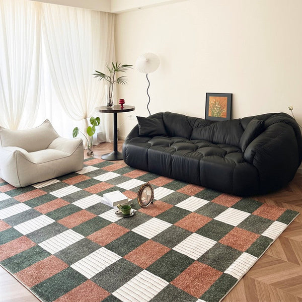 Mid Century Geometric Carpets, Modern Rugs under Dining Room Table, Abstract Modern Rugs for Living Room, Contemporary Modern Rugs Next to Bed-HomePaintingDecor