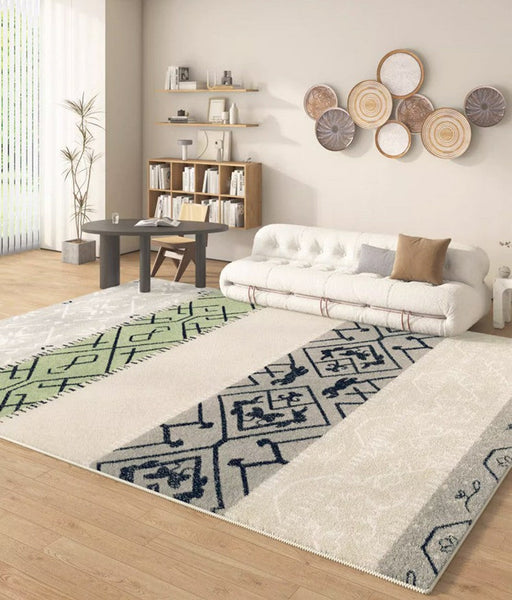 Abstract Area Rugs for Living Room, Modern Rugs for Dining Room, Modern Runner Rugs for Hallway, Thick Contemporary Area Rugs Next to Bed-HomePaintingDecor