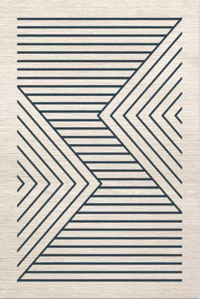 Contemporary Rugs for Living Room, Bathroom Runner Rugs, Bohemian Stripe Runner Rugs Next to Bed, Large Modern Rugs for Dining Room-HomePaintingDecor