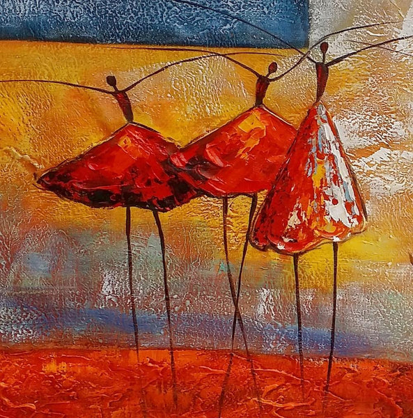 Simple Wall Art Ideas, Ballet Dancer Painting, Canvas Painting for Sale, Buy Abstract Painting Online, Acrylic Painting for Bedroom-HomePaintingDecor