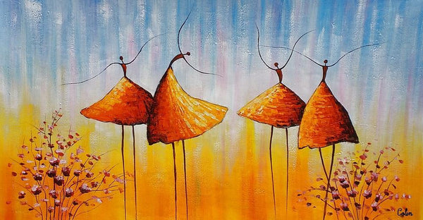 Wall Art Paintings, Paintings for Bedroom, Canvas Abstract Painting, Large Painting for Sale, Ballet Dancer Painting, Abstract Canvas Painting-HomePaintingDecor