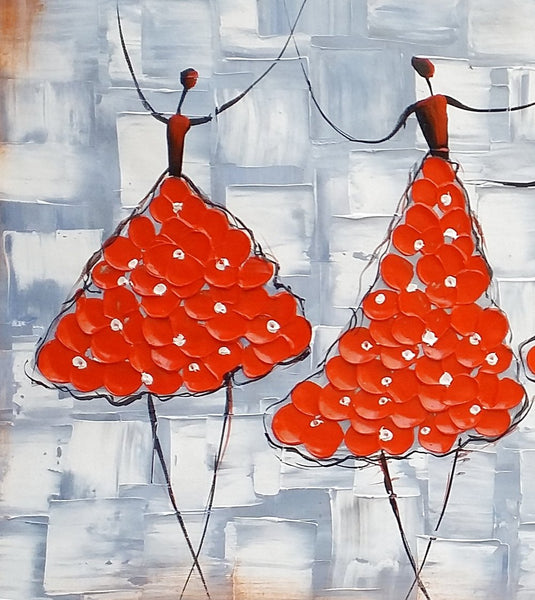 Contemporary Wall Art Ideas, Ballet Dancer Painting, Acrylic Canvas Painting, Buy Art Online, Abstract Painting for Dining Room-HomePaintingDecor