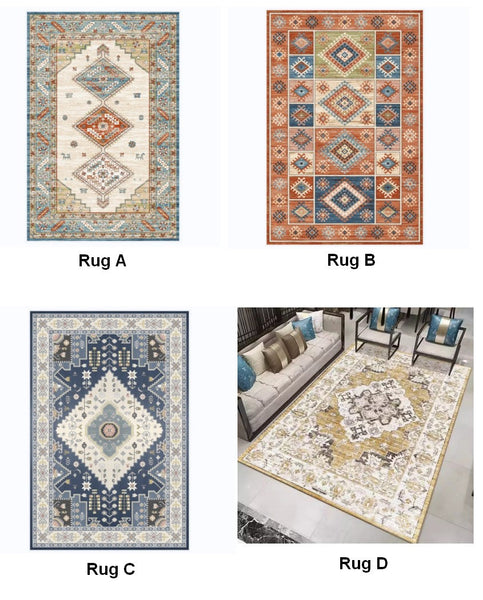 Morocco Area Rugs for Living Room, Traditional Persain Rugs for Bedroom, Traditional Colorful Persian Rugs, Vintage Area Rugs for Dining Room-HomePaintingDecor