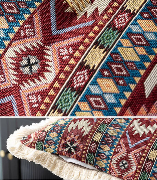 Large Bohemian Decorative Sofa Pillows for Living Room, Modern Geometric Pillows, Decorative Throw Pillows for Bedroom, Oriental Throw Pillow for Couch-HomePaintingDecor