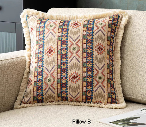 Large Bohemian Decorative Sofa Pillows for Living Room, Modern Geometric Pillows, Decorative Throw Pillows for Bedroom, Oriental Throw Pillow for Couch-HomePaintingDecor
