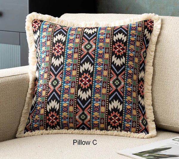Large Bohemian Decorative Sofa Pillows for Living Room, Modern Geometric Pillows, Decorative Throw Pillows for Bedroom, Oriental Throw Pillow for Couch-HomePaintingDecor