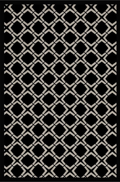 Abstract Contemporary Rugs for Bedroom, Modern Area Rugs under Sofa, Modern Black Rugs for Living Room, Dining Room Floor Rugs, Modern Carpets for Office-HomePaintingDecor