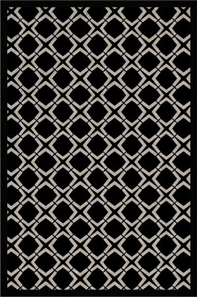 Modern Area Rugs under Sofa, Modern Black Rugs for Living Room, Abstract Contemporary Rugs for Bedroom, Dining Room Floor Rugs, Modern Carpets for Office-HomePaintingDecor