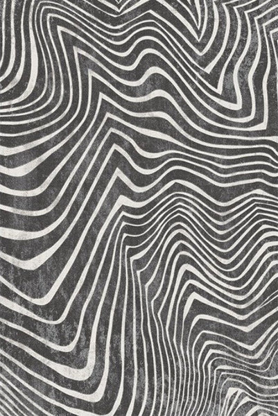 Abstract Contemporary Rugs for Bedroom, Black Stripe Area Rugs under Sofa, Mid Century Area Rugs for Living Room, Modern Carpets for Office, Dining Room Floor Rugs-HomePaintingDecor