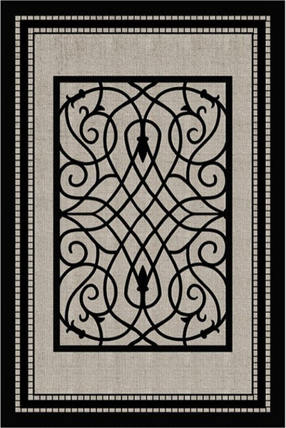 Dining Room Floor Rugs, Modern Area Rugs under Sofa, Modern Black Rugs for Living Room, Abstract Contemporary Rugs for Bedroom, Modern Carpets for Office-HomePaintingDecor