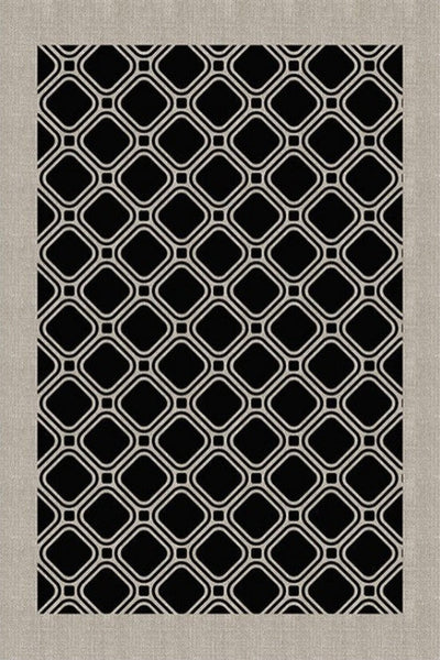 Elegant Modern Area Rugs under Sofa, Dining Room Floor Rugs, Mid Century Black Rugs for Living Room, Abstract Contemporary Rugs for Bedroom, Modern Carpets for Office-HomePaintingDecor