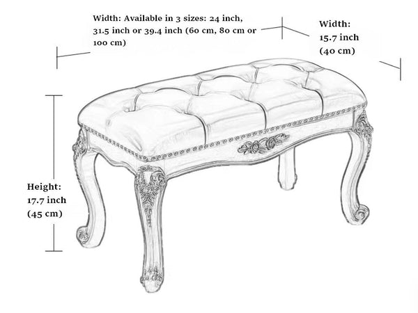 Dressing Table Stool, Rubber Wood Footstool, Vintage Chestnut Brown Leather Stool, Genuine Leather Solid Wood Entry Bench, Farmhouse Entryway Bench, Leather Lounge Chair Modern-HomePaintingDecor