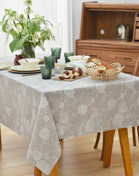 Rustic Table Covers for Kitchen, Country Farmhouse Tablecloth, Square Tablecloth for Round Table, Large Rectangle Tablecloth for Dining Room Table-HomePaintingDecor