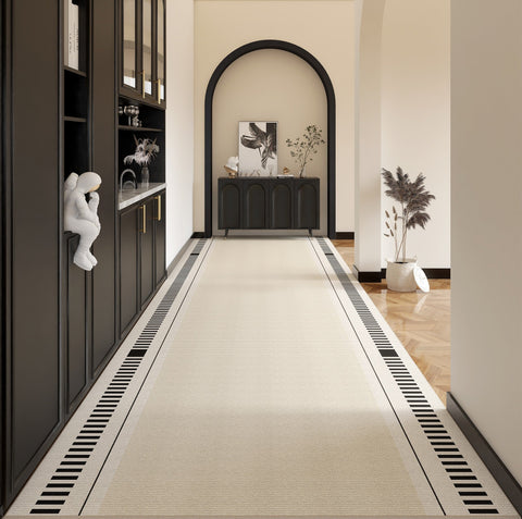 20 Feet Kitchen Runner Rugs, Extra Long Narrow Runner Rugs, 25 Feet Contemporary Modern Long Hallway Runners, Washable Entryway Runner Rug Ideas-HomePaintingDecor